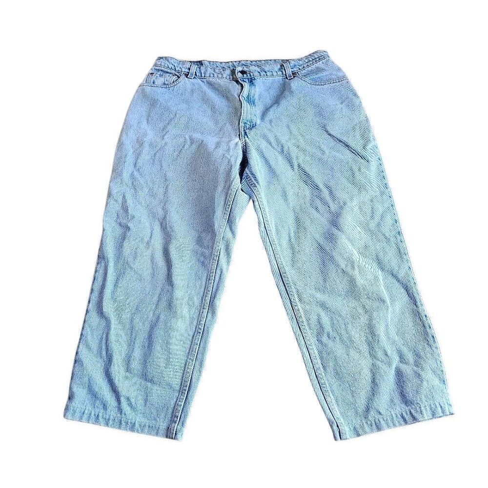 Vintage levis womens Sz 18 wash blue relax fit tapered leg 90s